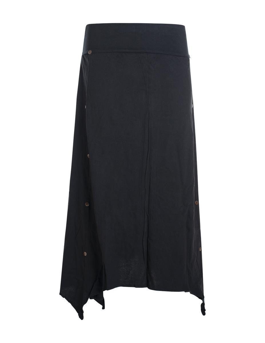 A-Linien-Rock Damen A-Linie Rock Baumwolle Vintage, Retro breiter Bund mit Kordel-Zu