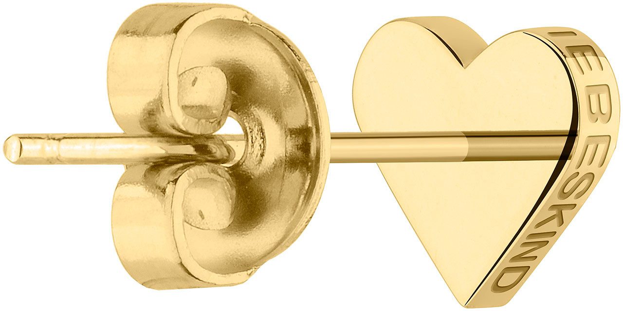Liebeskind Berlin Paar Ohrstecker Schmuck Geschenk Edelstahl Ohrringe Herz – Bild 2 von 3