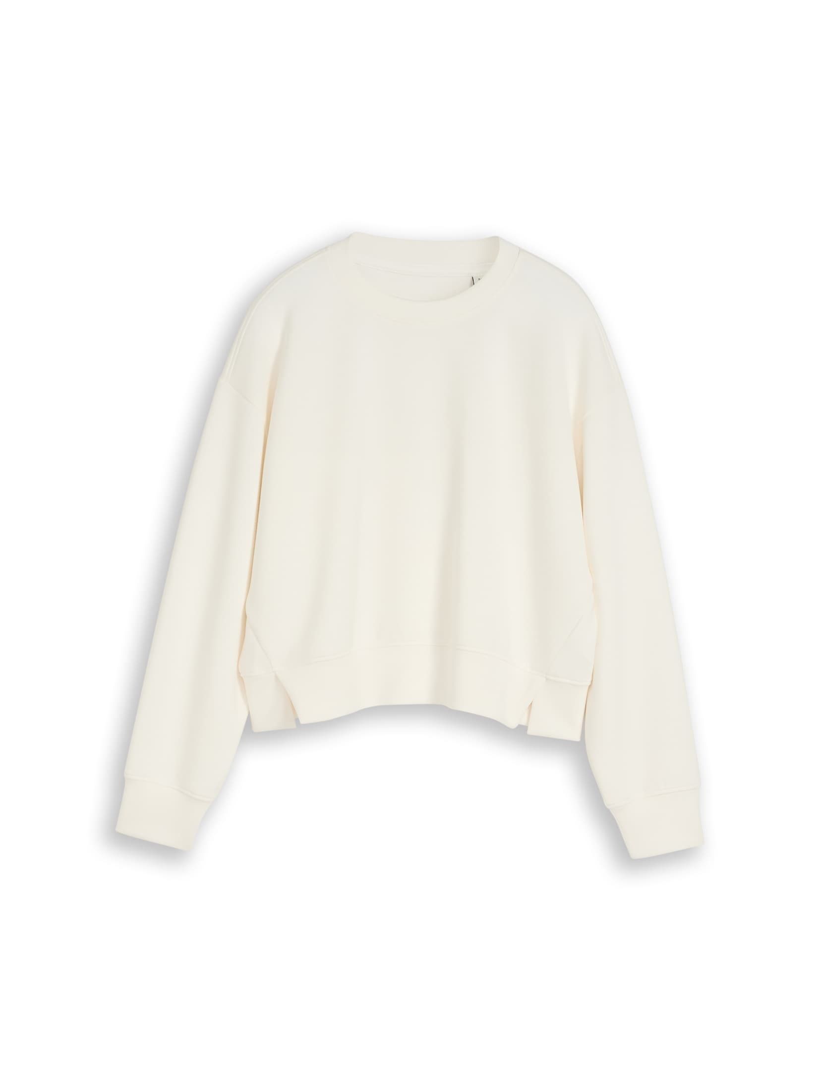 TOM TAILOR Sweatshirt Strick & Sweatshirts Cropped Scuba Sweatshirt