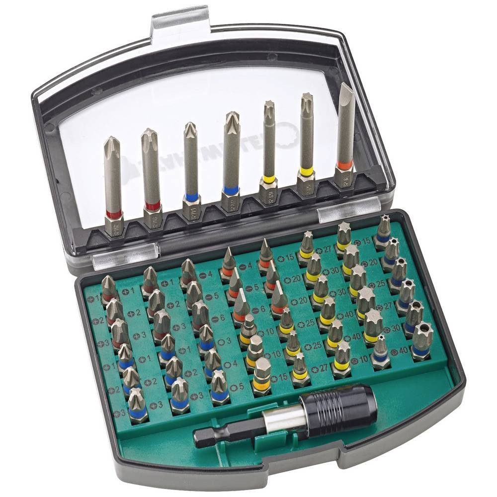 Stahlwille Bit-Set Bit Set 56-tlg. Bitsatz mit 1/4″ Bithalter magnetisch TORX 96080156, inkl. Bithalter