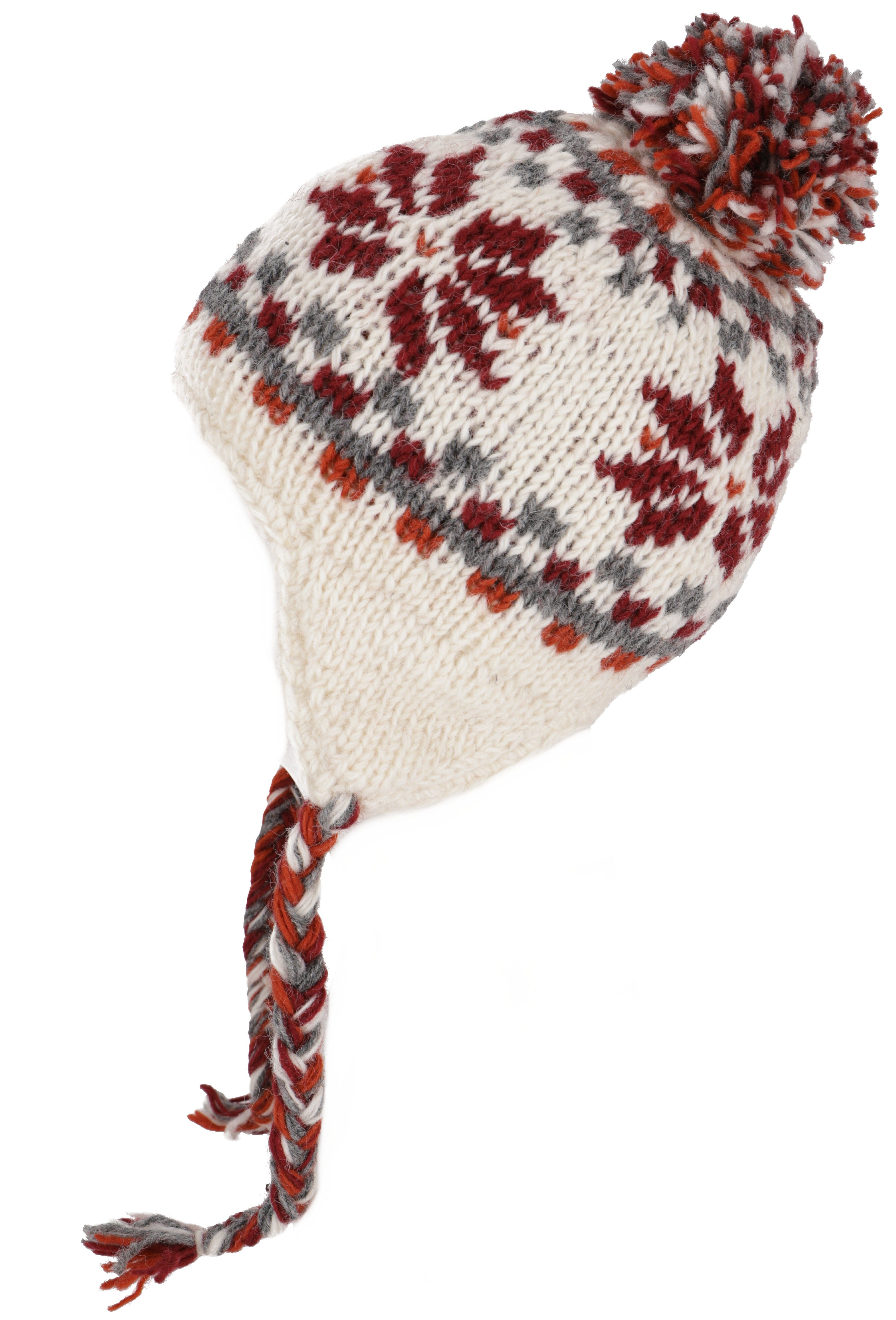 Guru-Shop Strickmütze Mütze mit Ohrenklappen und norwegischem Muster,.. günstig online kaufen