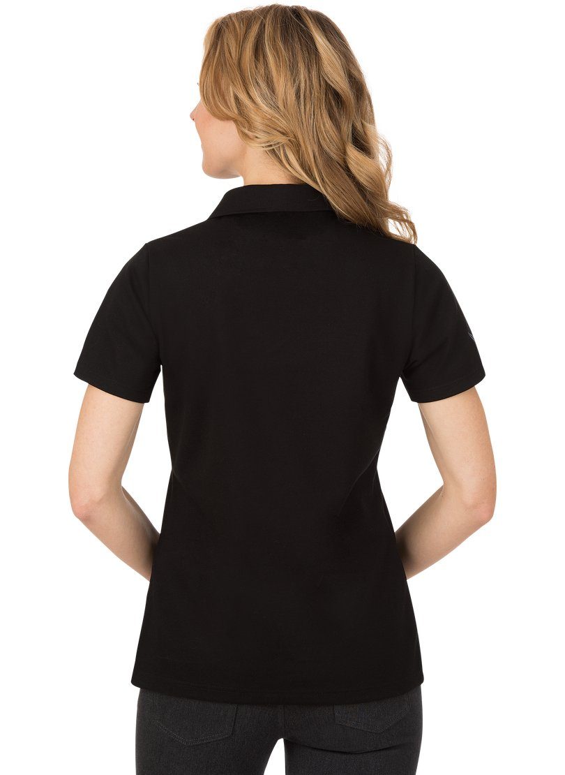 Trigema Poloshirt Knopfleiste schwarz TRIGEMA ohne Poloshirt