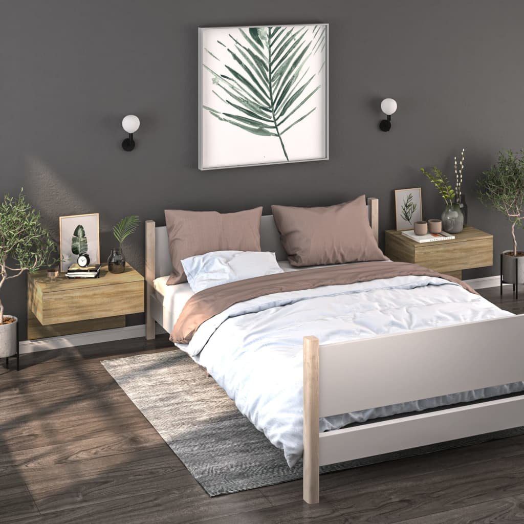 vidaXL Nachttisch Wand-Nachttisch Sonoma-Eiche (1-St) günstig online kaufen