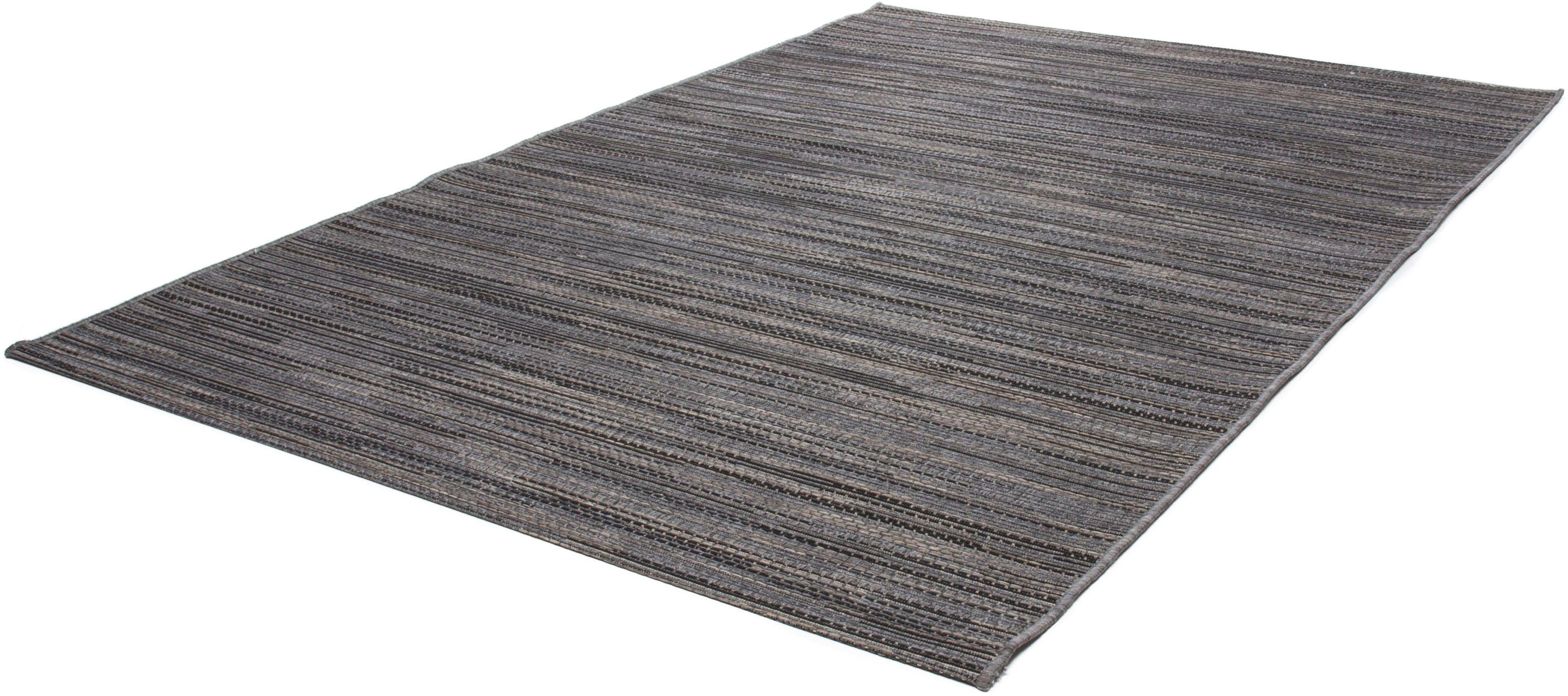 Teppich Perugia 1020, calo-deluxe, rechteckig, Höhe: 7 mm, In- und Outdoor geeignet, Wohnzimmer grau | Kurzflor-Teppiche