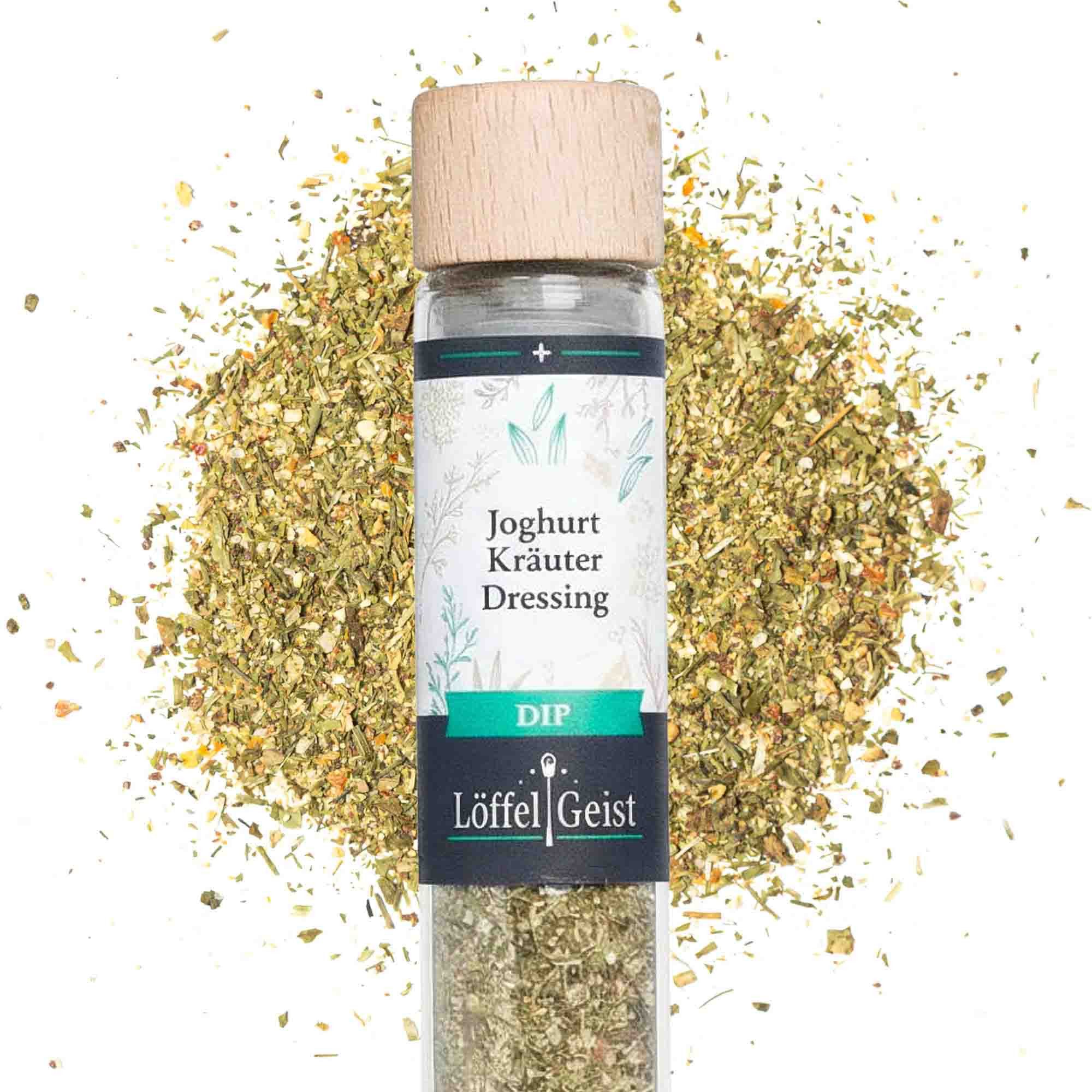 Löffelgeist Gewürz Joghurt Kräuter Dressing Dip(31g im praktischen Dosierglas)