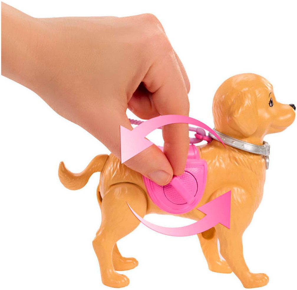 Barbie Anziehpuppe Barbie Hundespaziergang Spielset, mit Puppe