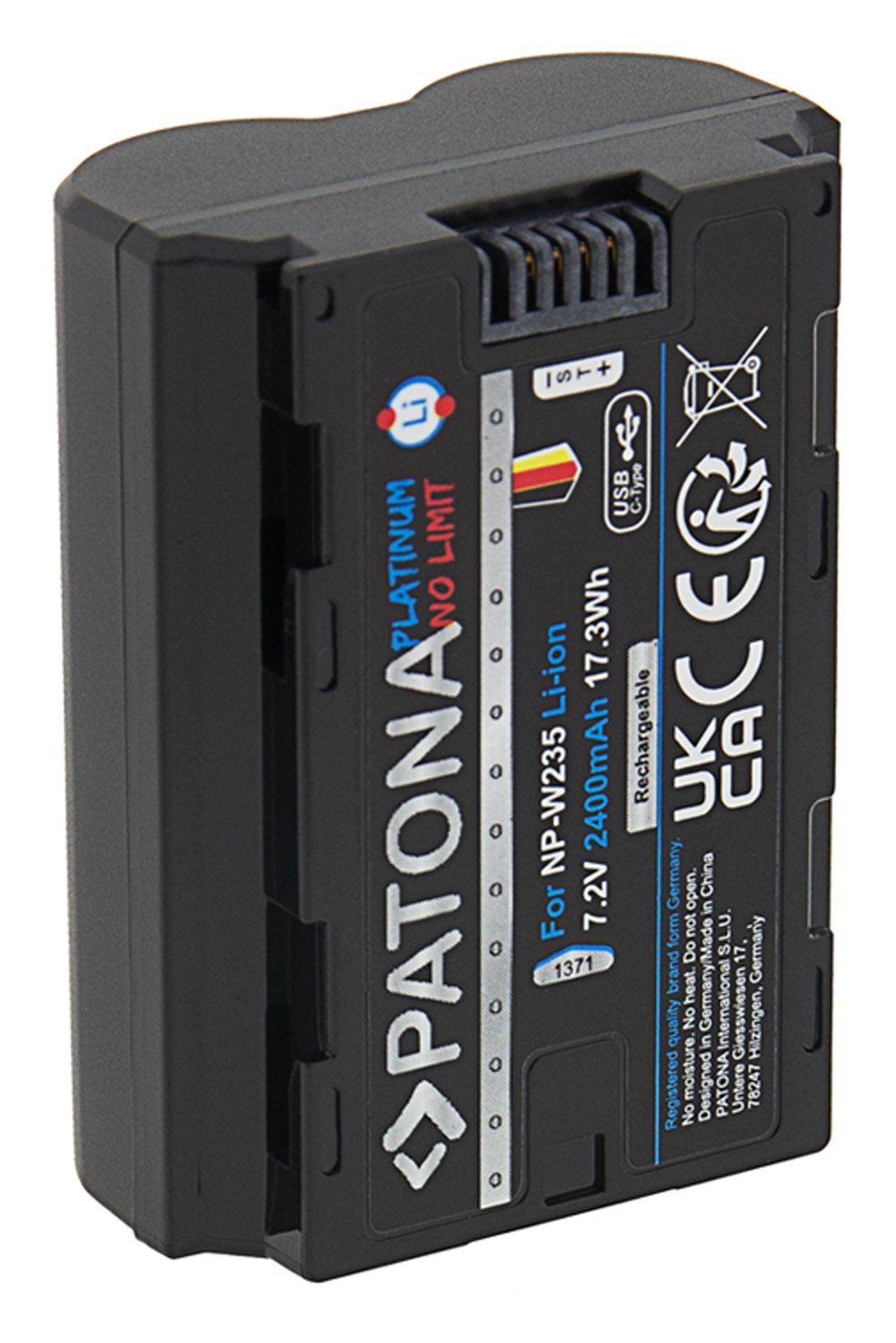 Patona NP-W235 Fujifilm / 1x Kamera-Akku mit X-T4 XT4 USB-C die (Akku Eingang für kompatibel 1371