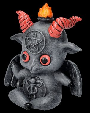 Figuren Shop GmbH Dekofigur Baphomet Figur - Niedlicher Baphy beim Meditieren - Fantasy Dekofigur