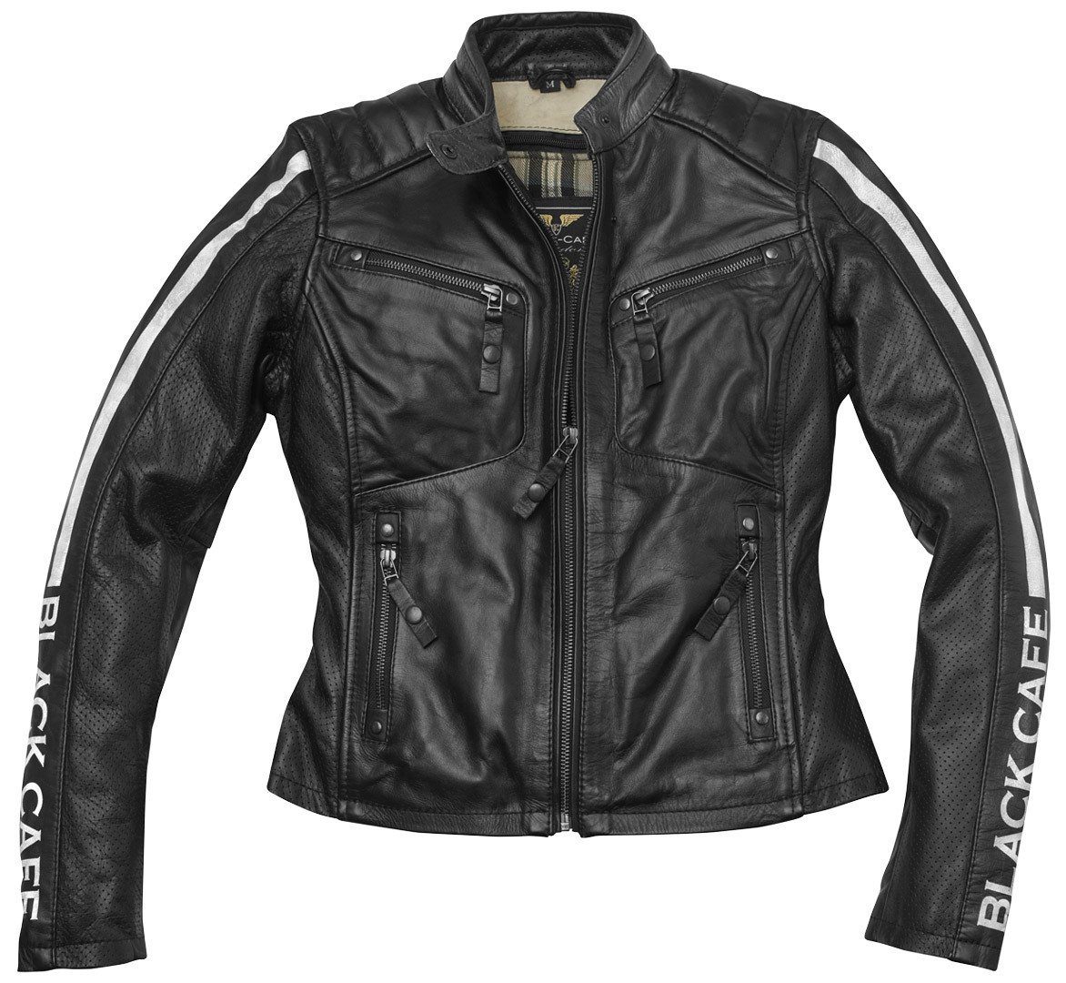 Lederjacke Damen London Toronto Black-Cafe Motorradjacke Motorrad