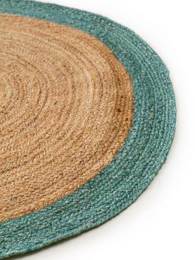 Teppich Jutta, benuta, rund, Höhe: 5 mm, Kunstfaser, Berber, Ethno-Style, Wohnzimmer