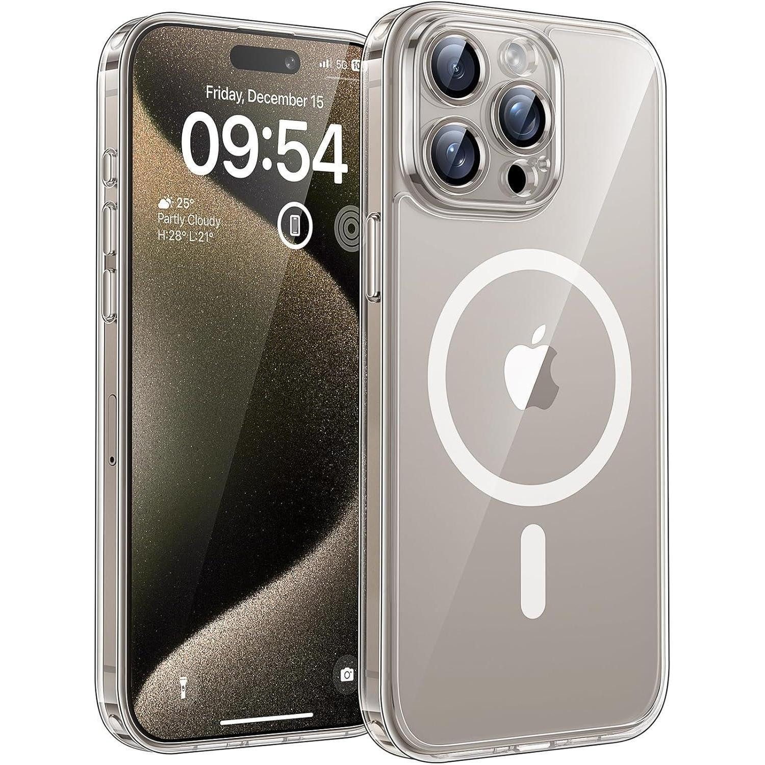 LuxusKollektion Handyhülle Hülle iPhone 15 Pro Transparent MagSafe