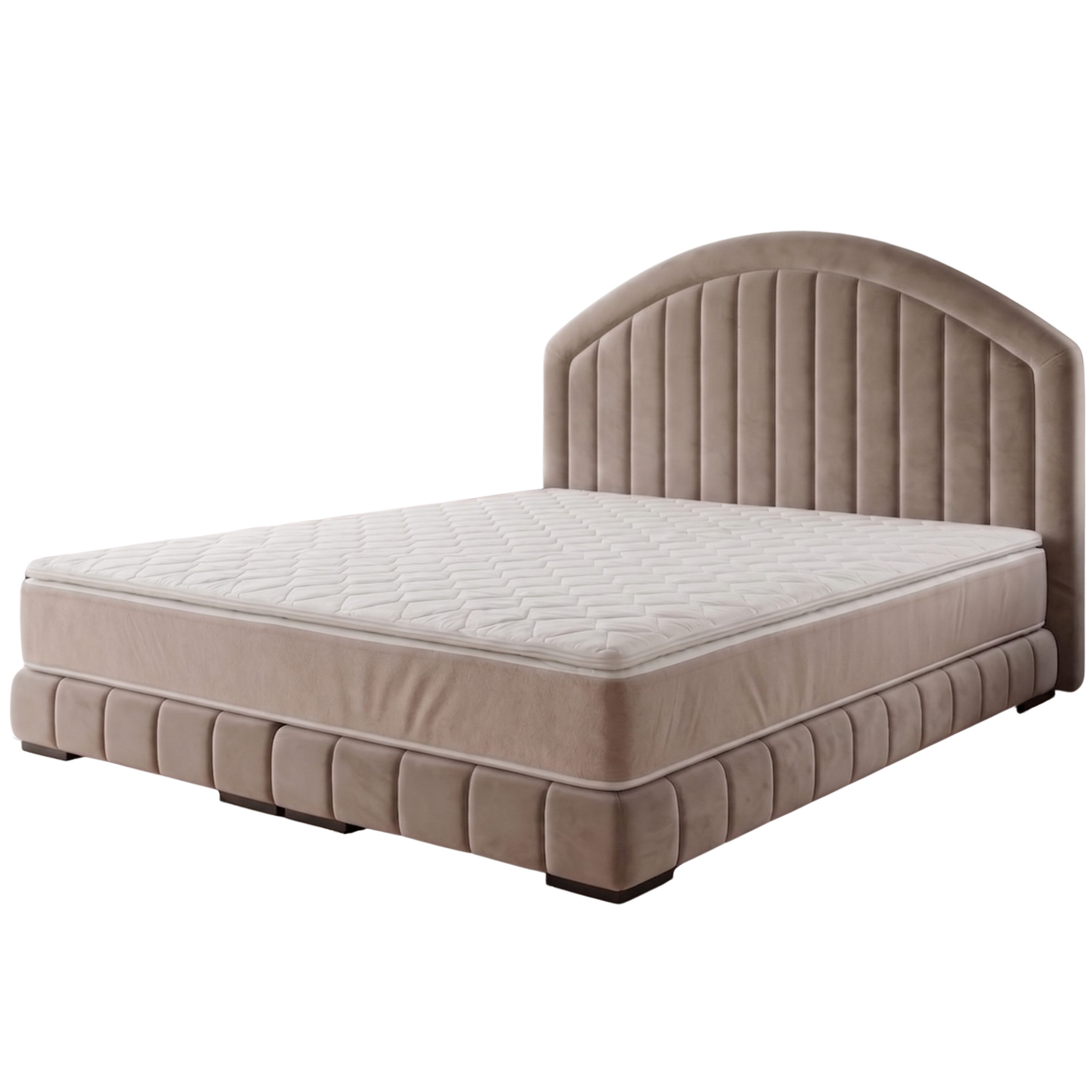 A&J MöbelLand GmbH Polsterbett LEON mit Kopfteil - Stilvolles Bettgestell für Ihr Schlafzimmer (Länge: 209 cm, Höhe Kopfteil: 110 cm, 4 Kopfteil-Varianten, 7 Größen zur Auswahl, Modernes Design, TOP ANGEBOT!, Inklusive Bettgestell), Komplettgestell-Set