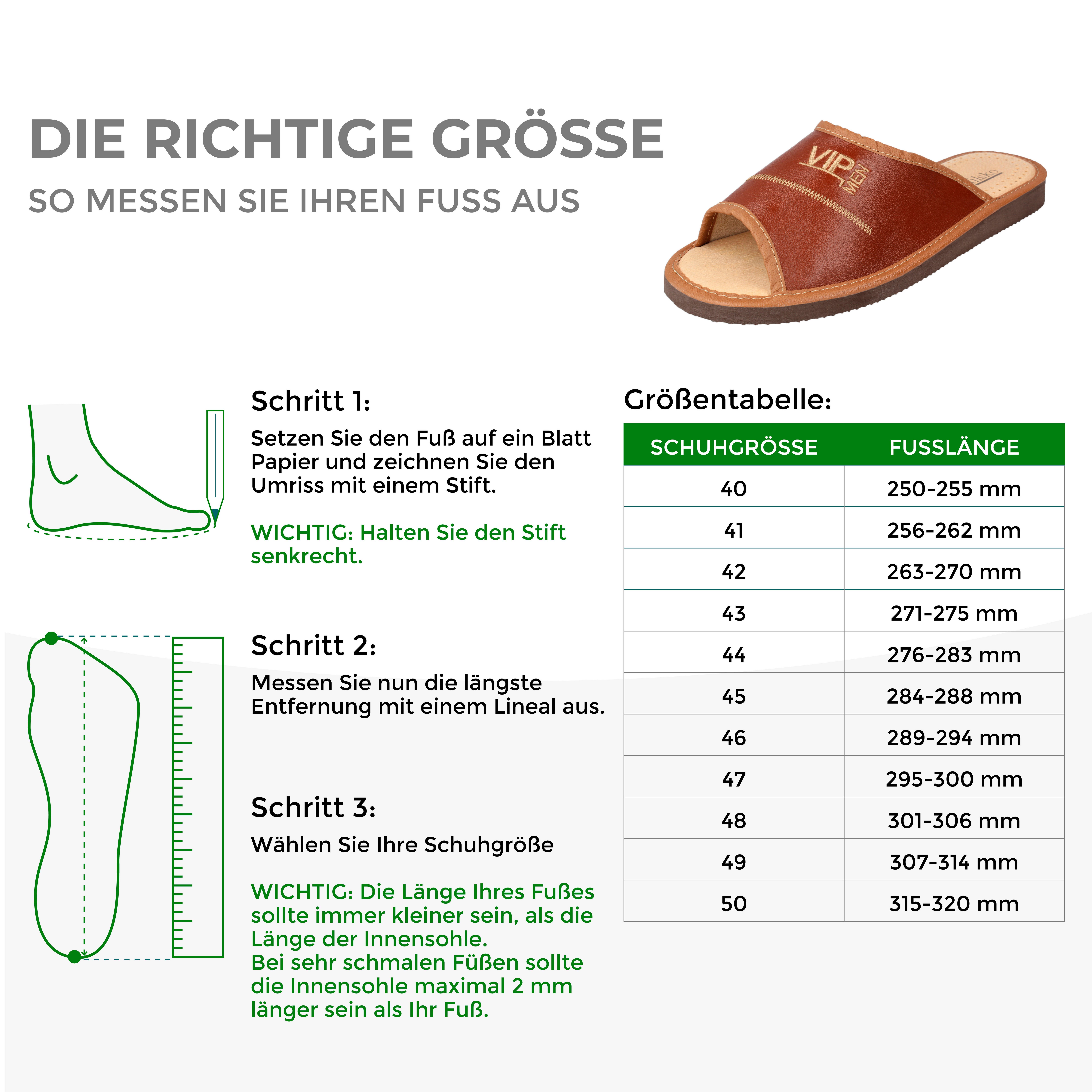 filsko Arby Herren VIP MEN Schuhgrößen 40-50 Hausschuh Memory Foam