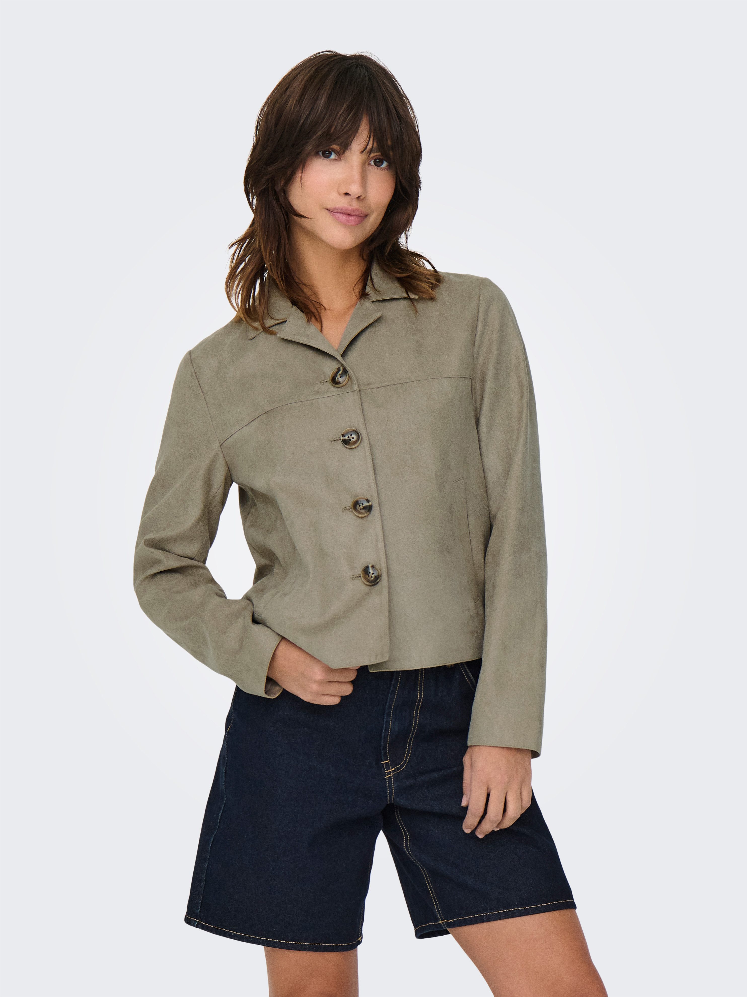 JDY Lederimitatjacke JDYNICO FAUX SUEDE JACKET OTW SGO NOOS Kunstfaser