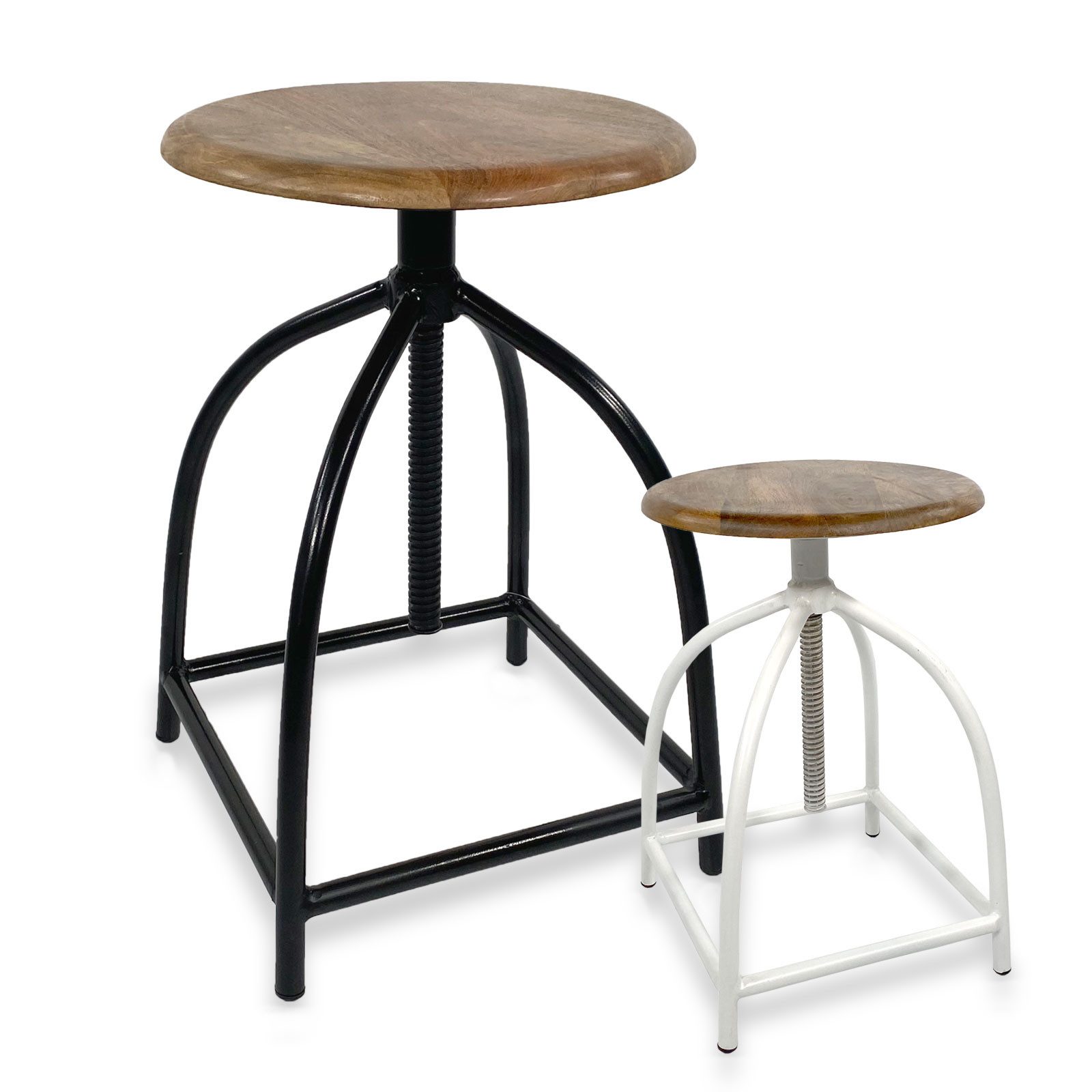 Amagohome Drehhocker Drehhocker Barhocker Hocker Drehstuhl höhenverstellbar Massivholz Sitz