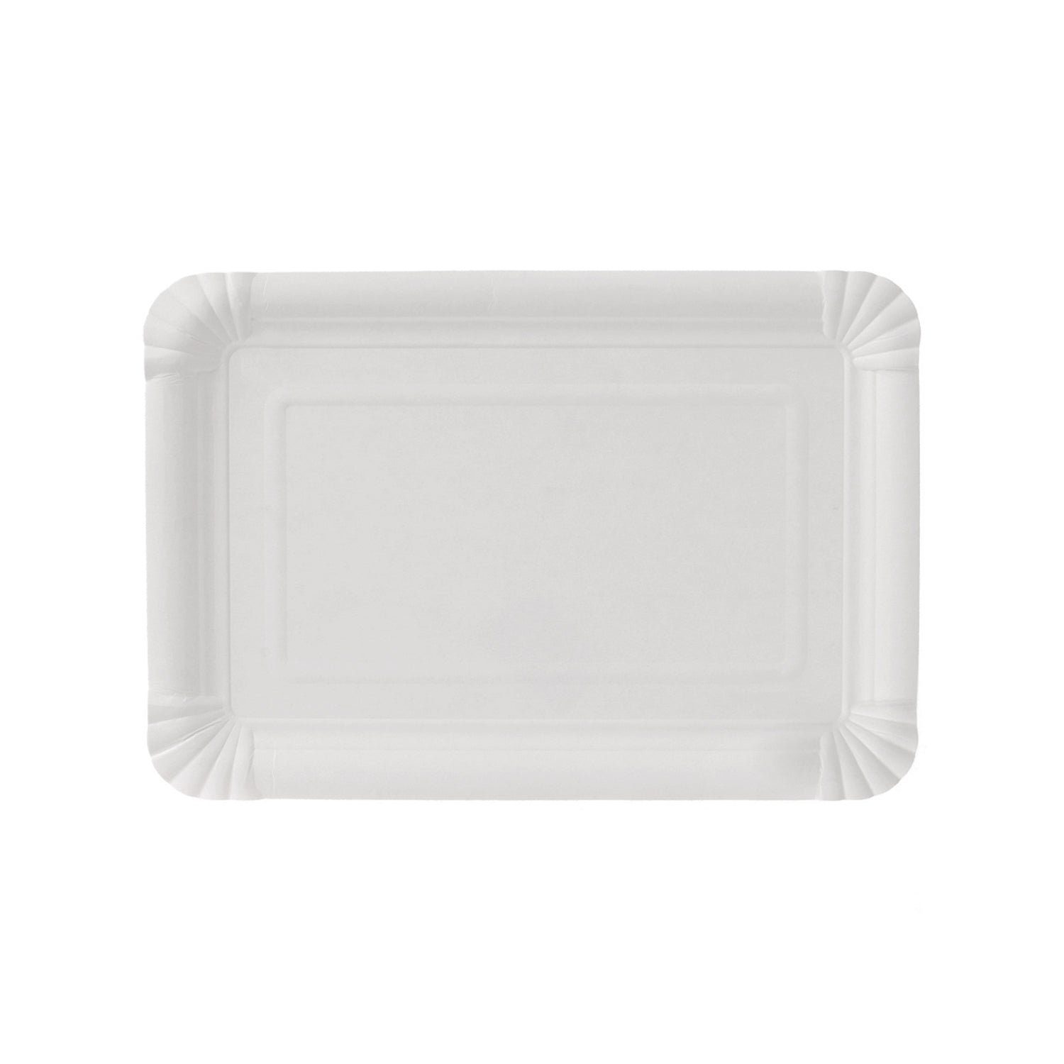 wisefood Einwegteller Papier Teller - rechteckig weiß 21 x 29 cm, (125 St)