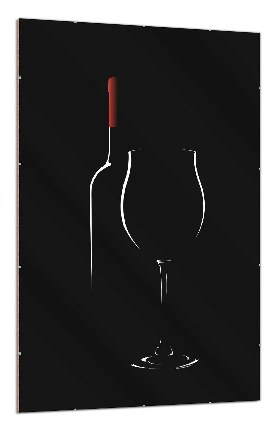Wallario Poster, Rotwein bei Nacht, in günstig online kaufen