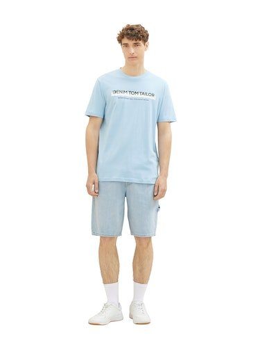 TOM TAILOR Denim T-Shirt mit Logofrontprint