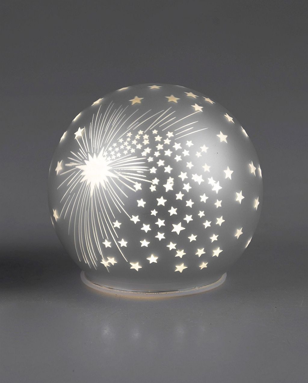 formano LED Dekolicht Glaskugel Spirit Mattsilber stehend, LED fest integriert