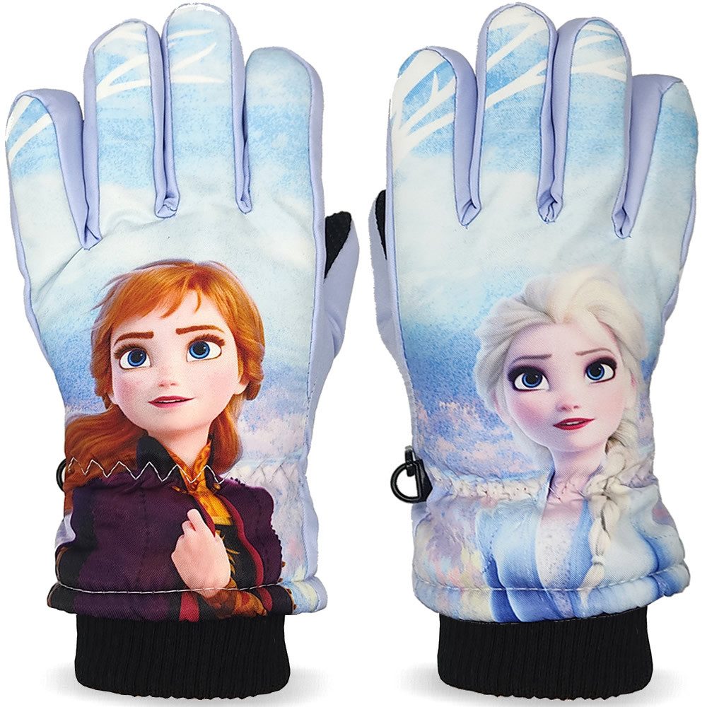 Disney Frozen Skihandschuhe Winterhandschuhe Ski Handschuhe Winter Anna Elsa die Eiskönigin Weiches Fleece-Innenfutter, Wind- und wasserabweisend