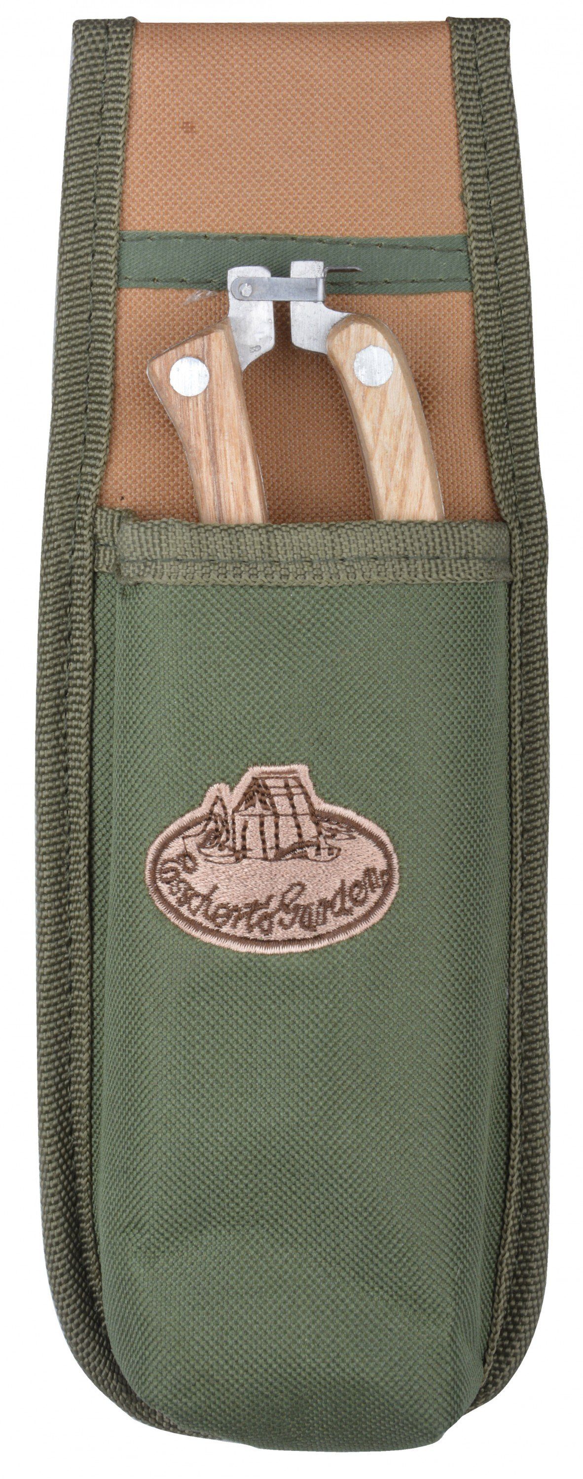 Gartenpflege-Set Gartengerätescheide grün 9,5 x 3,9 x 25,6cm Polyester Gürteltasche