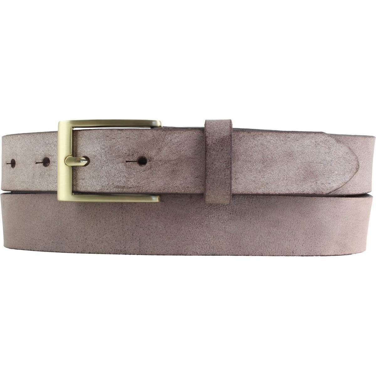 Ledergürtel Herren-Gürtel aus weichem Vollrindleder Vintage-Look 3 cm - Leder-Gürt