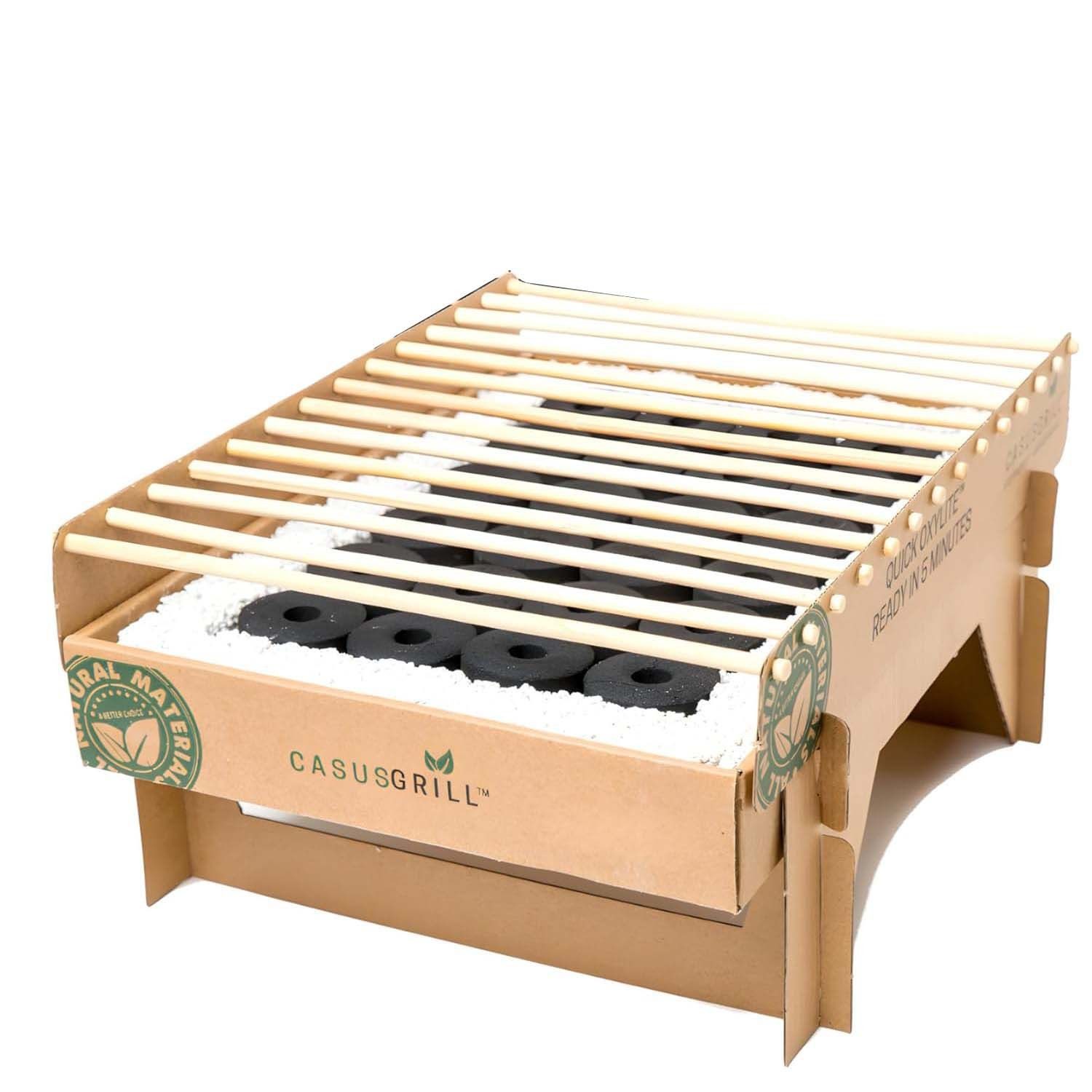 Casusgrill Holzkohlegrill Einweg-Grill biologisch abbaubar Mini-Grill ökologisch Einweggrill