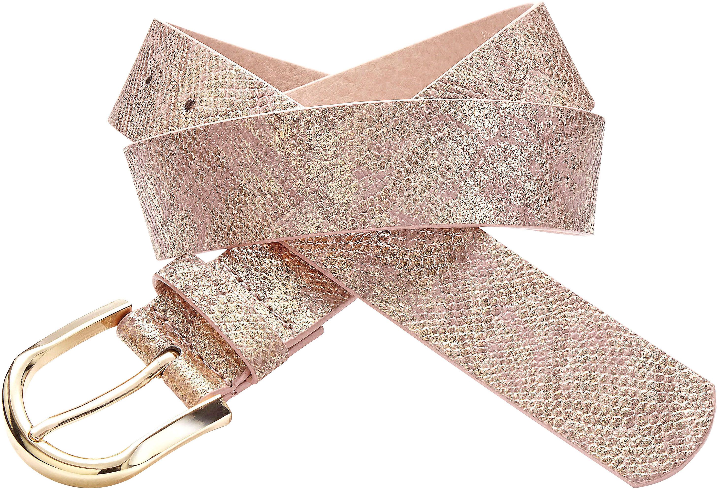 LASCANA Hüftgürtel Hosengürtel im Metallic-Look, Gürtel, Jeansgürtel günstig online kaufen