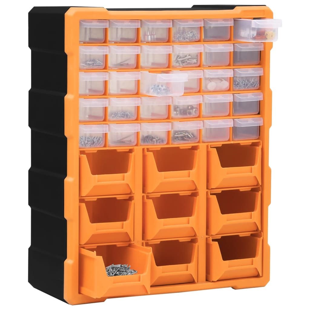 vidaXL Werkzeugkoffer 30 9 Schubladen Multi-Schubladen-Organizer mit 39 Schubladen 38x16x47