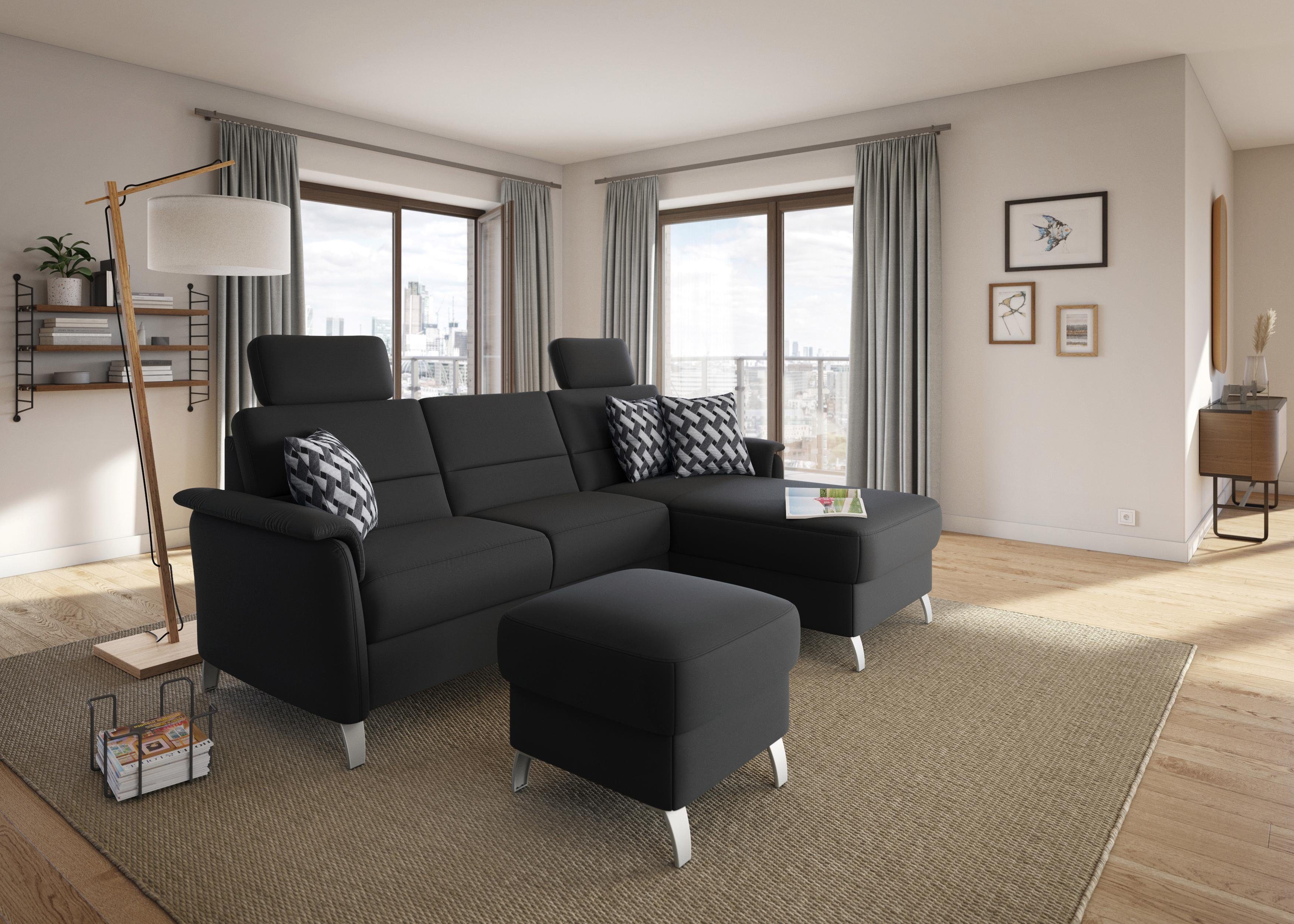 sit&more Ecksofa "Palmera L-Form, B: 244 cm" optional Bettfunktion & Bettka günstig online kaufen