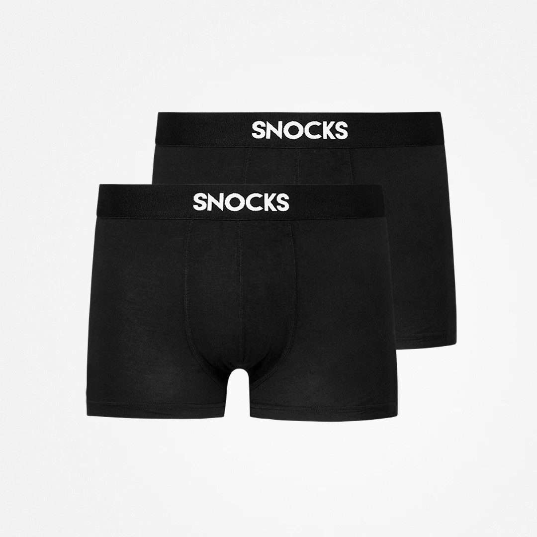 SNOCKS Boxershorts Modal Boxershorts Men, 2pcs Black