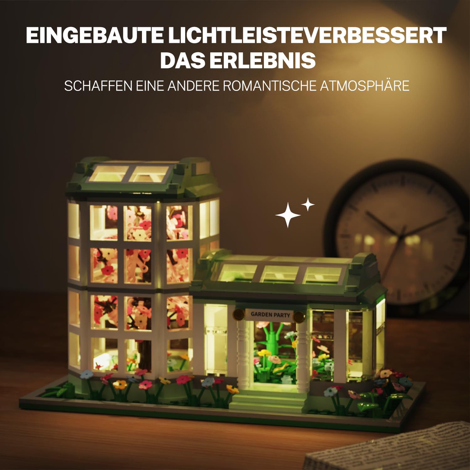 Esun Blumen Botanical Bauset mit LED-Lichtern Sakura, Bausteine 827 St. Spielbausteine, (SET, 827 St., Komplettset), Geschenk für Erwachsene Mädchen ab 8 9 10 11
