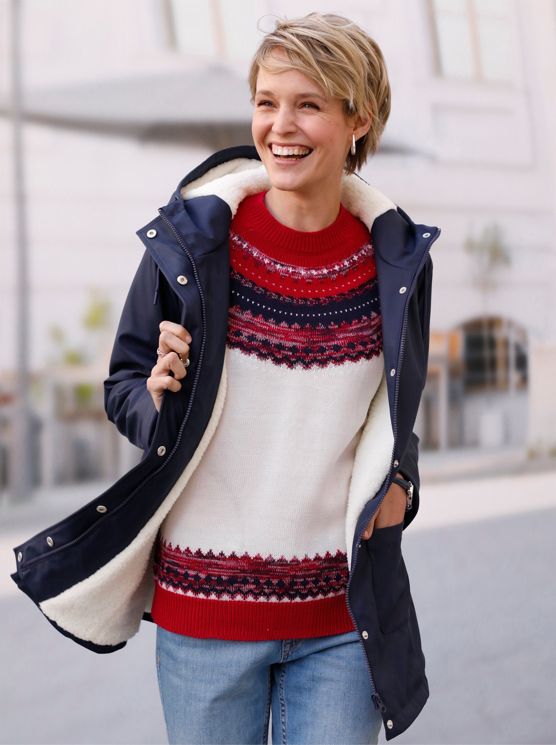 Sieh an! Allwetterjacke Jacke Langarm