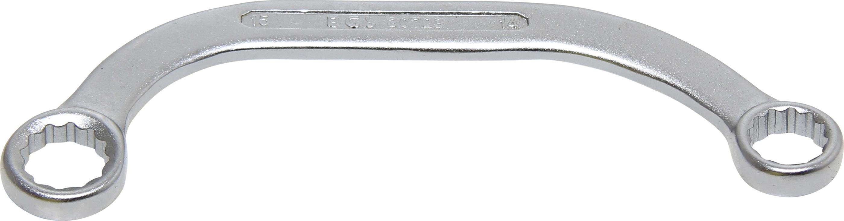 BGS technic Ringschlüssel C-Form Doppel-Ringschlüssel Zwölfkant, SW 14 x 15 mm