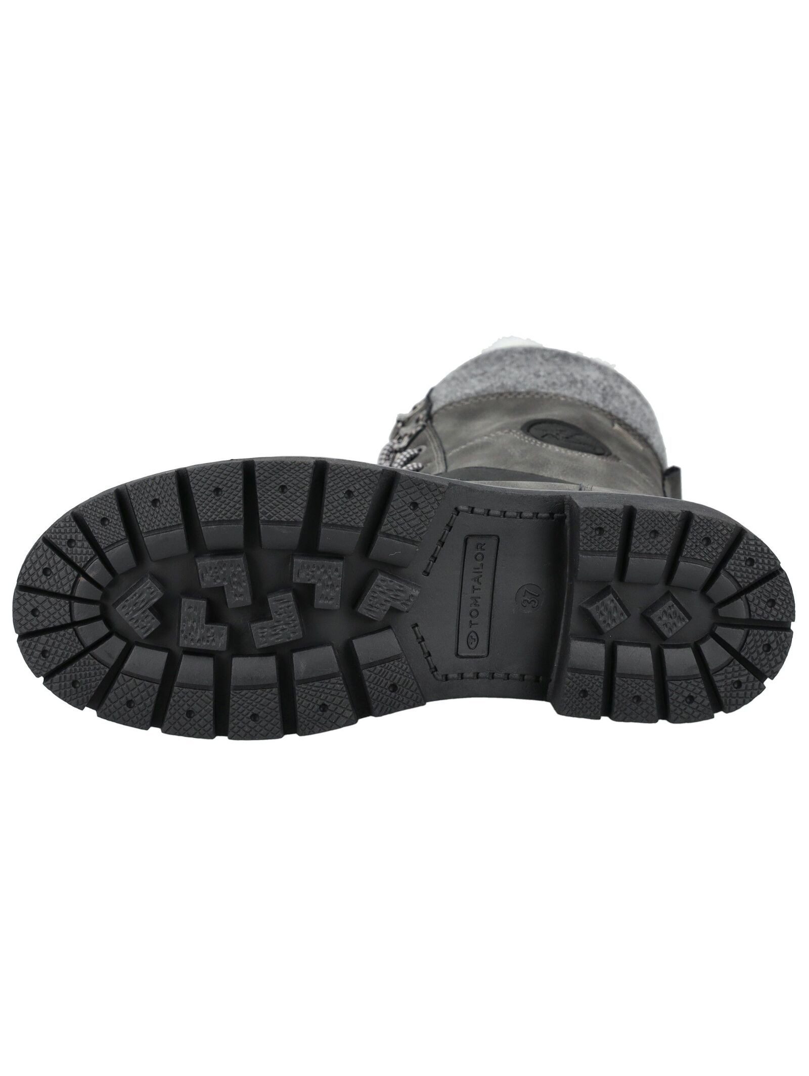 TOM TAILOR Tom Tailor Stiefel Lederimitat/Textil Schnürstiefel