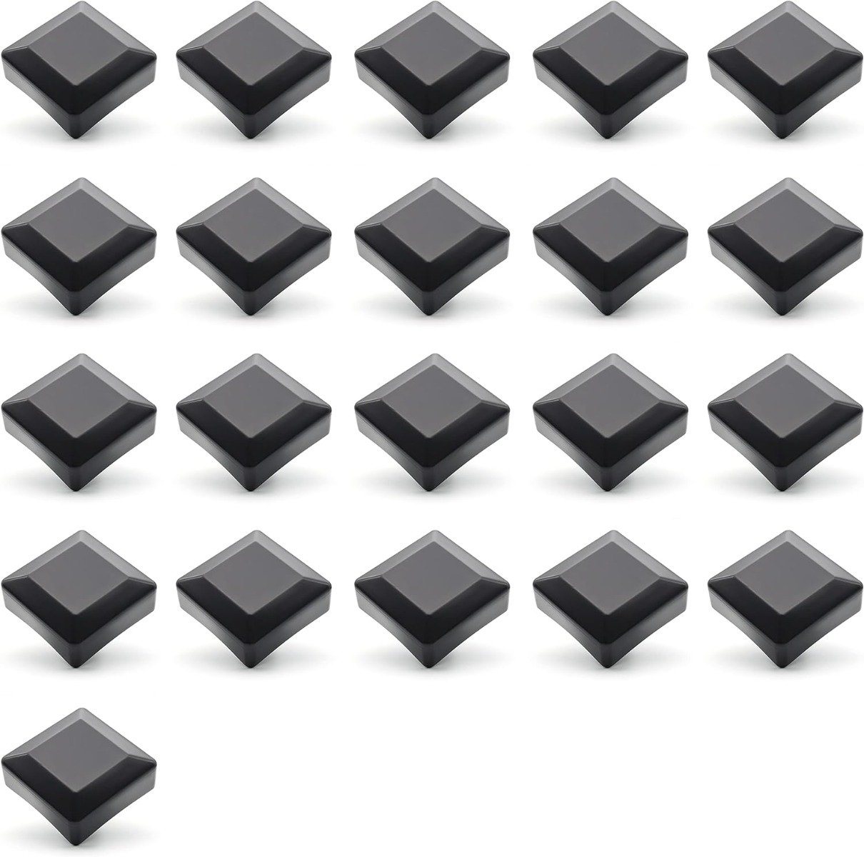 Thumbnail - Enkotrade Zaunpfosten Zaunkappen quadratisch, (21-St), Schwarz, Quadratisch, 16 x 16 mm, witterungsbeständig. Made in Eu...