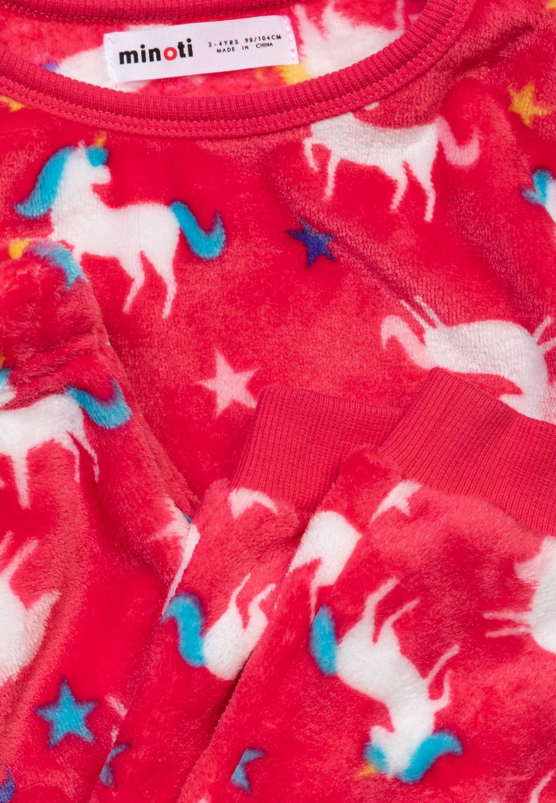MINOTI Pyjama Schlafanzug-Set kuscheligem aus Fleece (1y-8y) Neonrosa