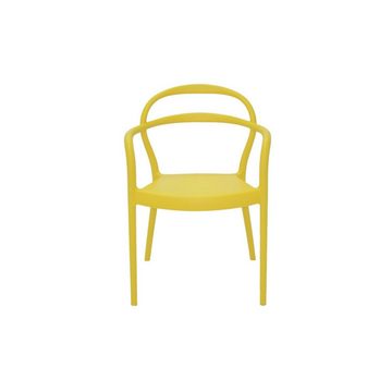EBUY Stapelstuhl Stapelbare Stühle für den Innen- und Außenbereich in Gelb (1 St)