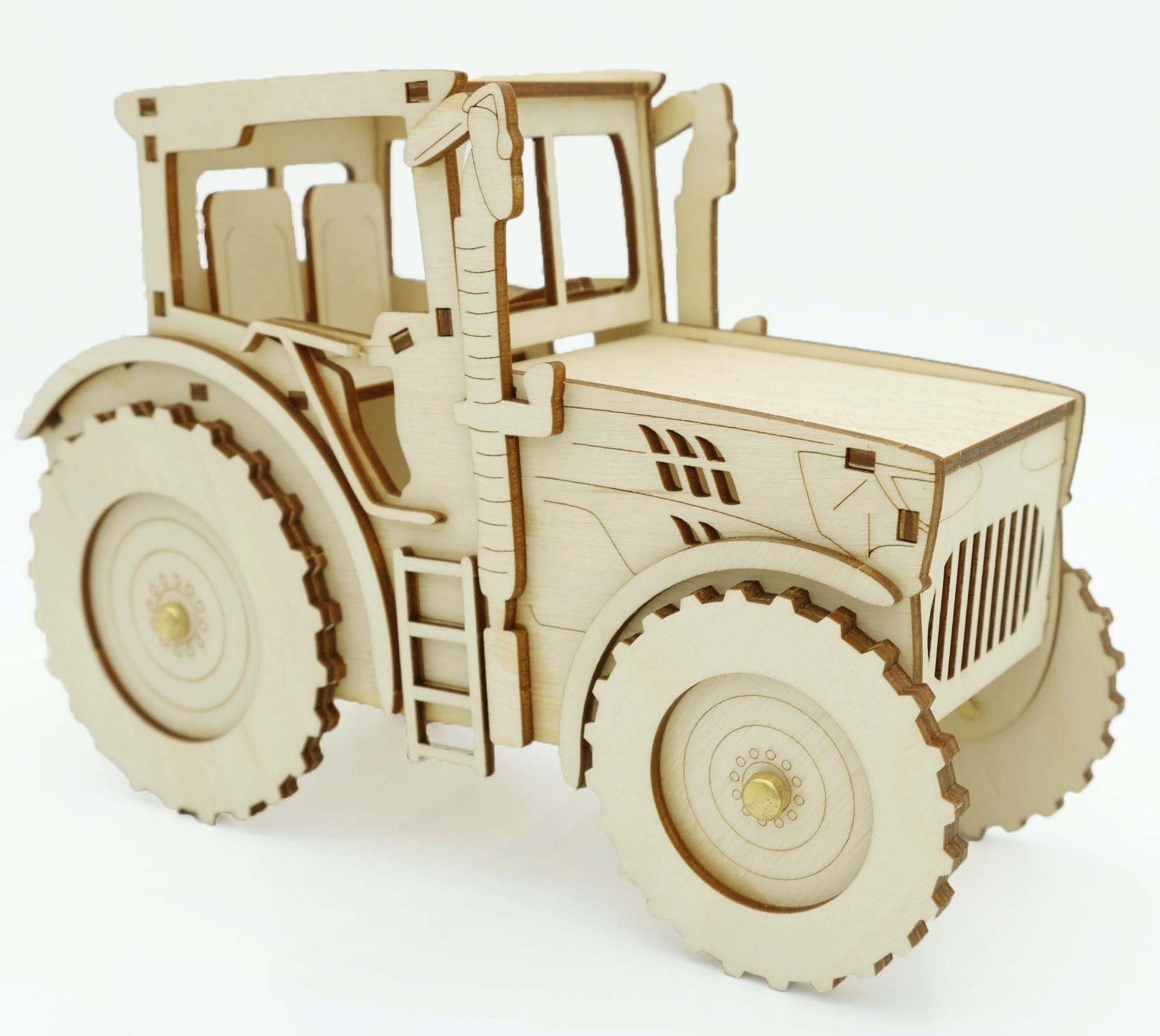 DeColibri Spielzeug-Traktor Bastelset Basteln Kinder Holz Auto Traktor, (Ba günstig online kaufen