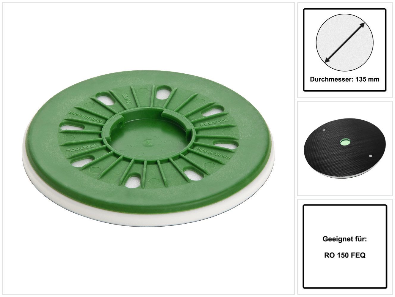 FESTOOL Poliermaschine PT-STF-D150 FX Polierteller FastFix 135 mm (496151) für RO 150 FEQ