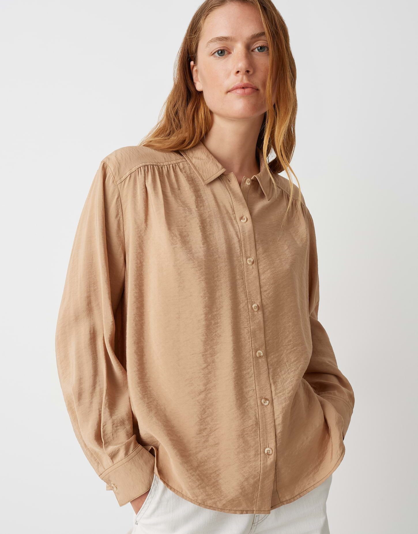 OPUS Hemdbluse FAMIGA Loose aus glänzendem günstig online kaufen