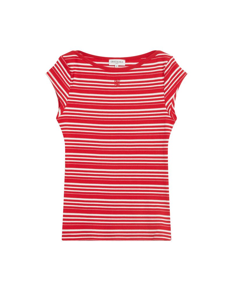 Grace & Mila Kurzarmshirt WAKE -T-Shirt Damen - gestreiftes Shirt - Kurzarmshirt