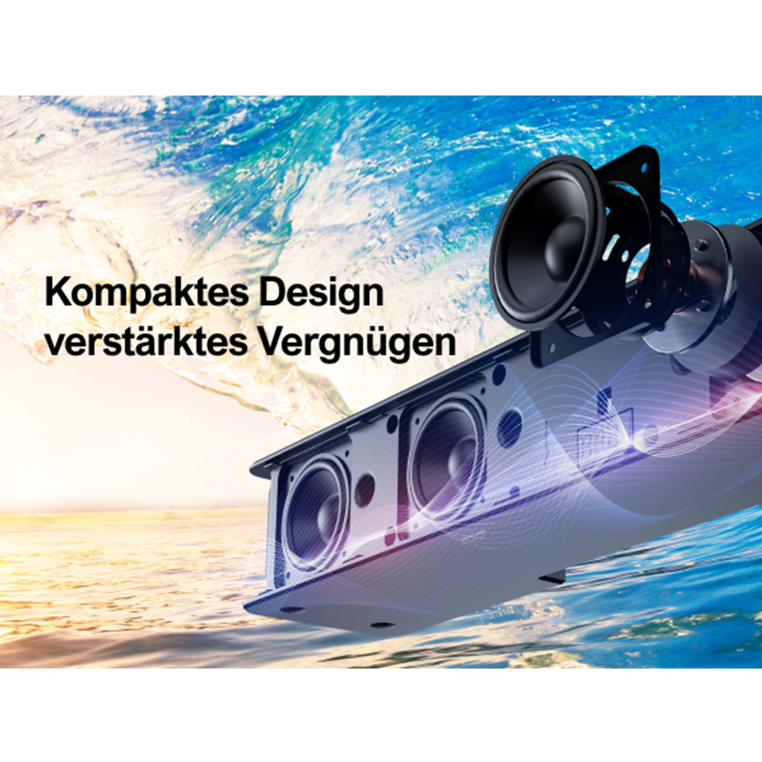 Poseidon einstellbarem Ultimea Surround (3D Bass) Lautsprecher Heimkino für Sound 5.1 D60 TV Atmos mit Dolby Soundbar