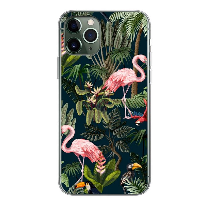 MuchoWow Handyhülle Jungtiere - Muster - Kinder - Flamingo - Papagei - Kinder Handyhülle Apple iPhone 11 Pro Smartphone-Bumper Print Handy
