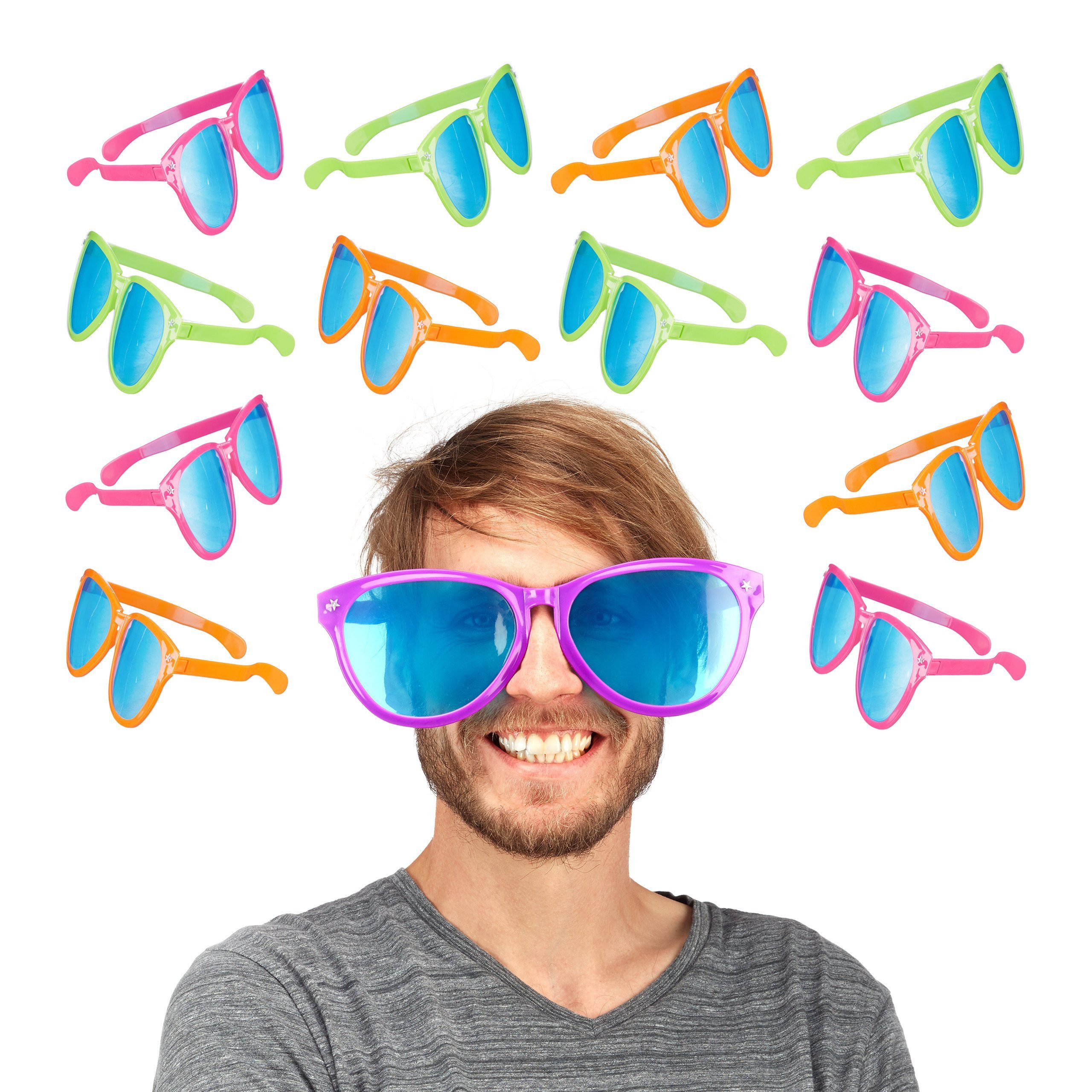 Partyanzug 12 x Riesenbrille