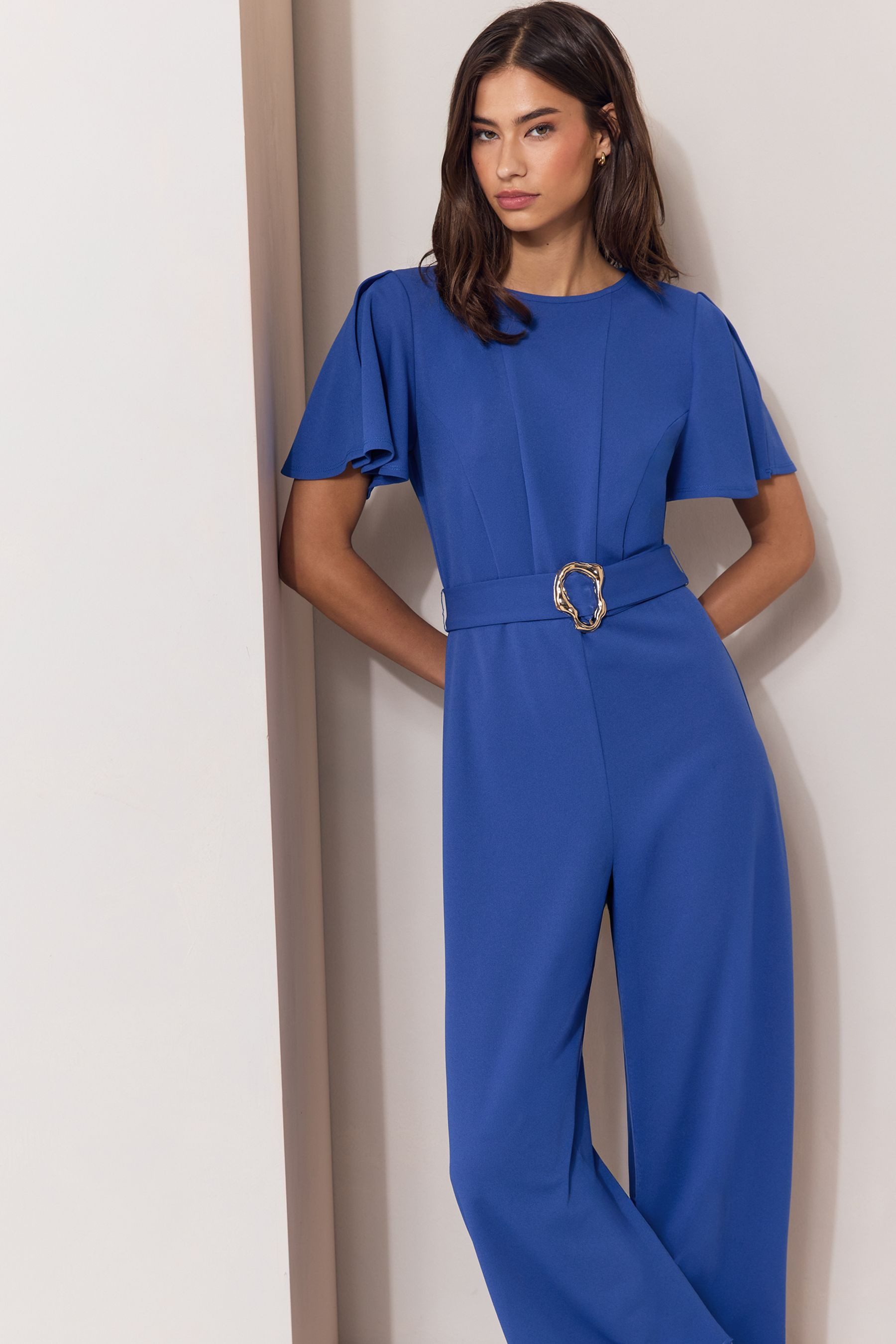 LIPSY Jumpsuit Lipsy Kurzärmeliger Overall mit Gürtel, Regular (1-tlg) – Bild 5 von 5