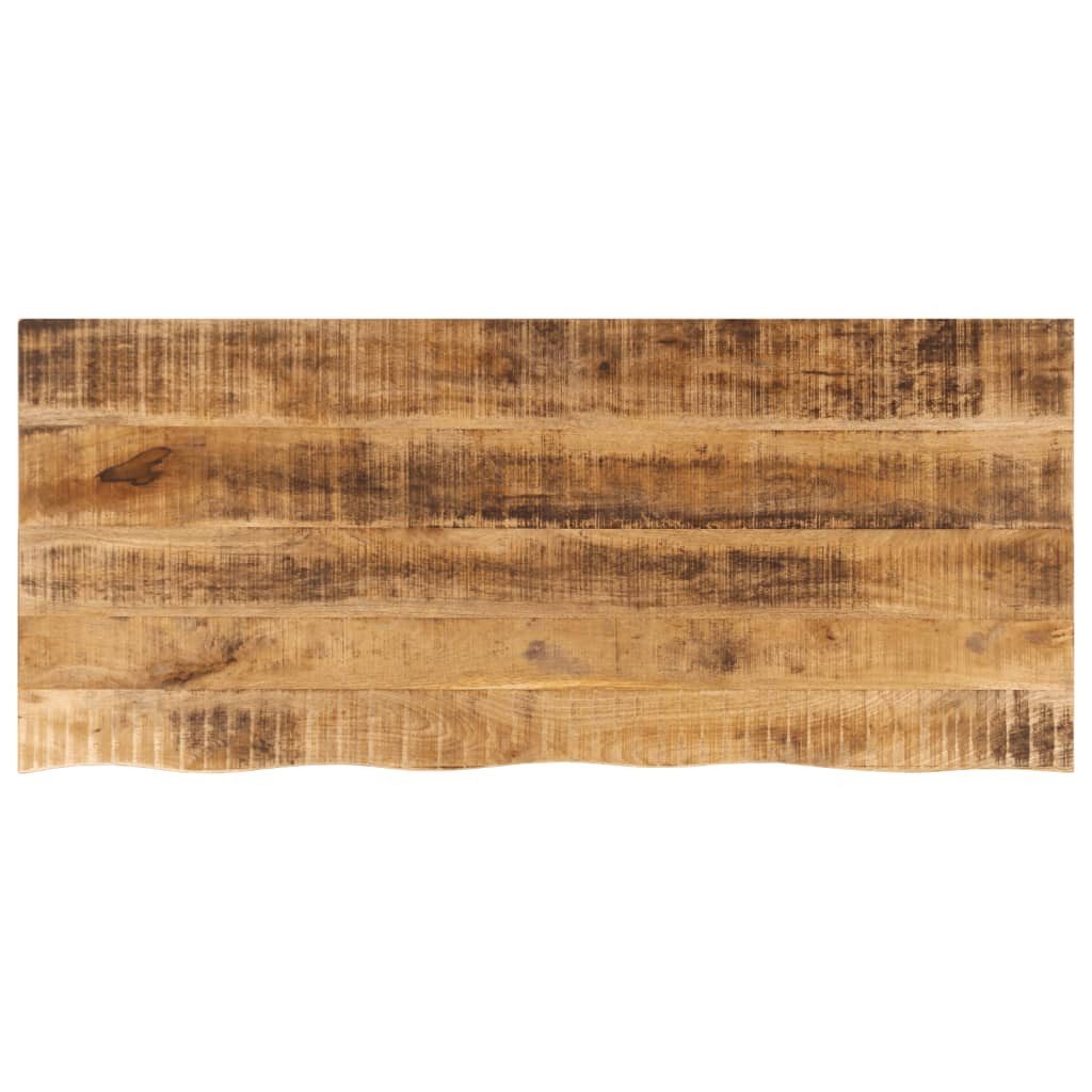 vidaXL Tischplatte Tischplatte 140x60x3,8 cm Baumkante Massivholz Raues holz (1 St)