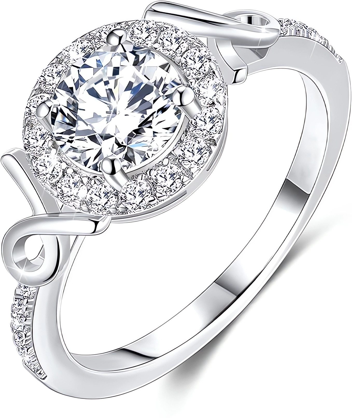 Jumpeak Diamantring Ring Damen 1ct 14K Gold E VS2 3EX RundSchliff Promise Ring, Lab Grown Diamant Ring, Verlobungsring, Konfirmation Geschenk Mädchen
