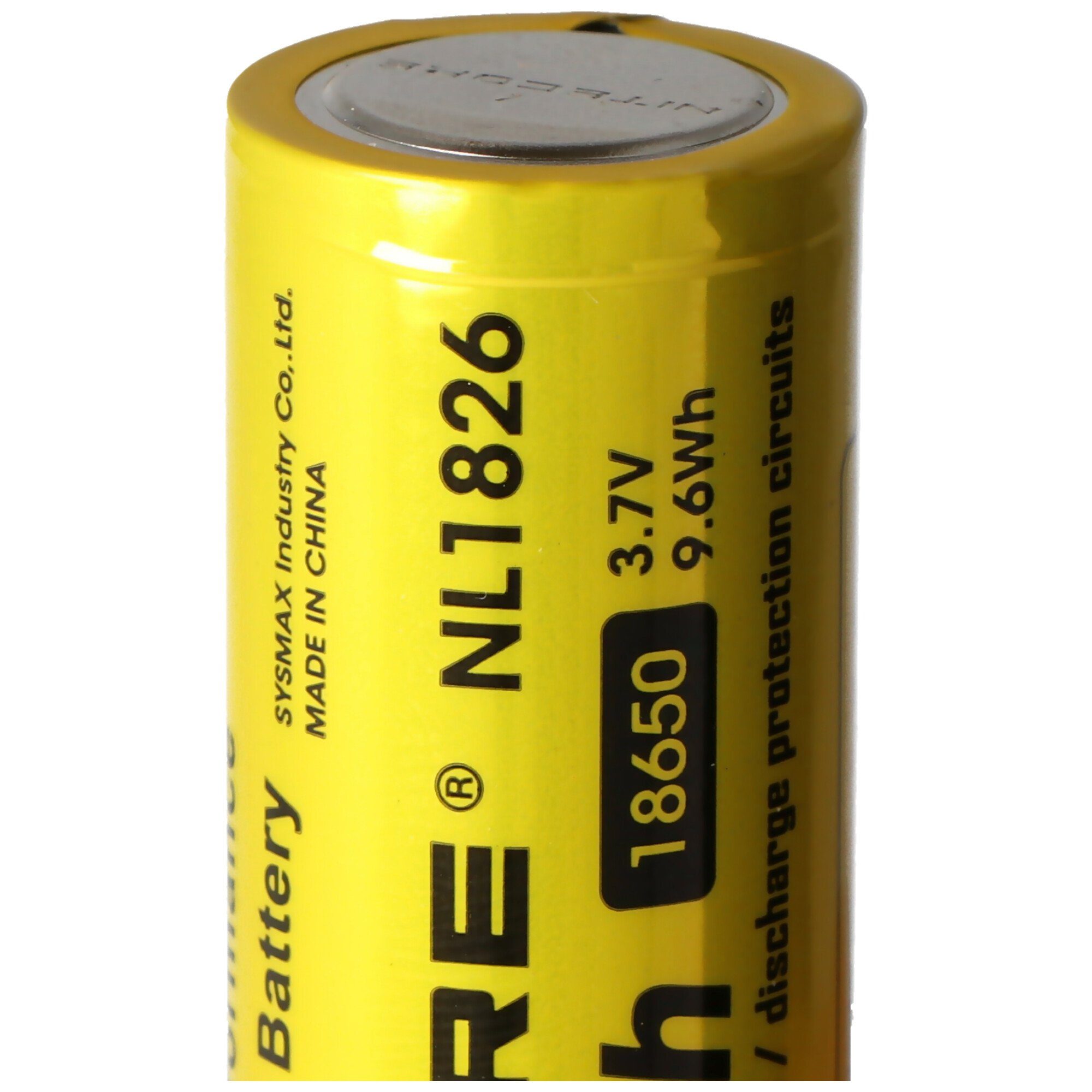 Nitecore NiteCore 18650 Li-Ion Akku für LED Taschenlampen NL186 mit 2600mAh, C Akku 2600 mAh (3,7 V)