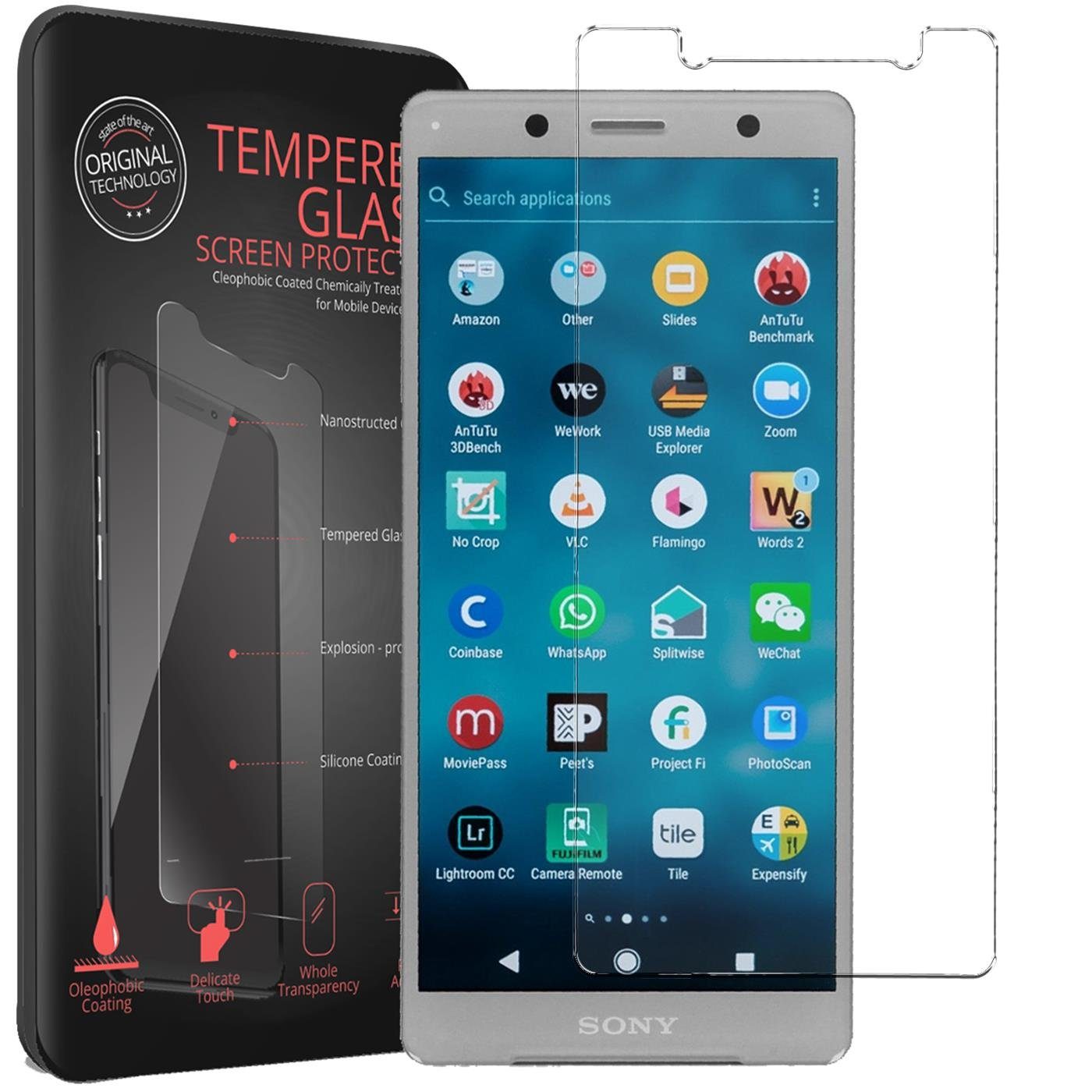 CoolGadget Schutzfolie Panzerfolie für Sony Xperia XZ2 Compact, (9H Härtegrad, 2x Schutzglas, 1xReinigungset), Displayfolie Schutzfolie 2 Stück für Sony Xperia XZ2 Compact Glasfolie